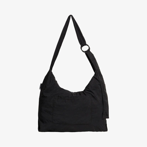Black Large Slouchy Shoulder Bag - Picture 2 of 7